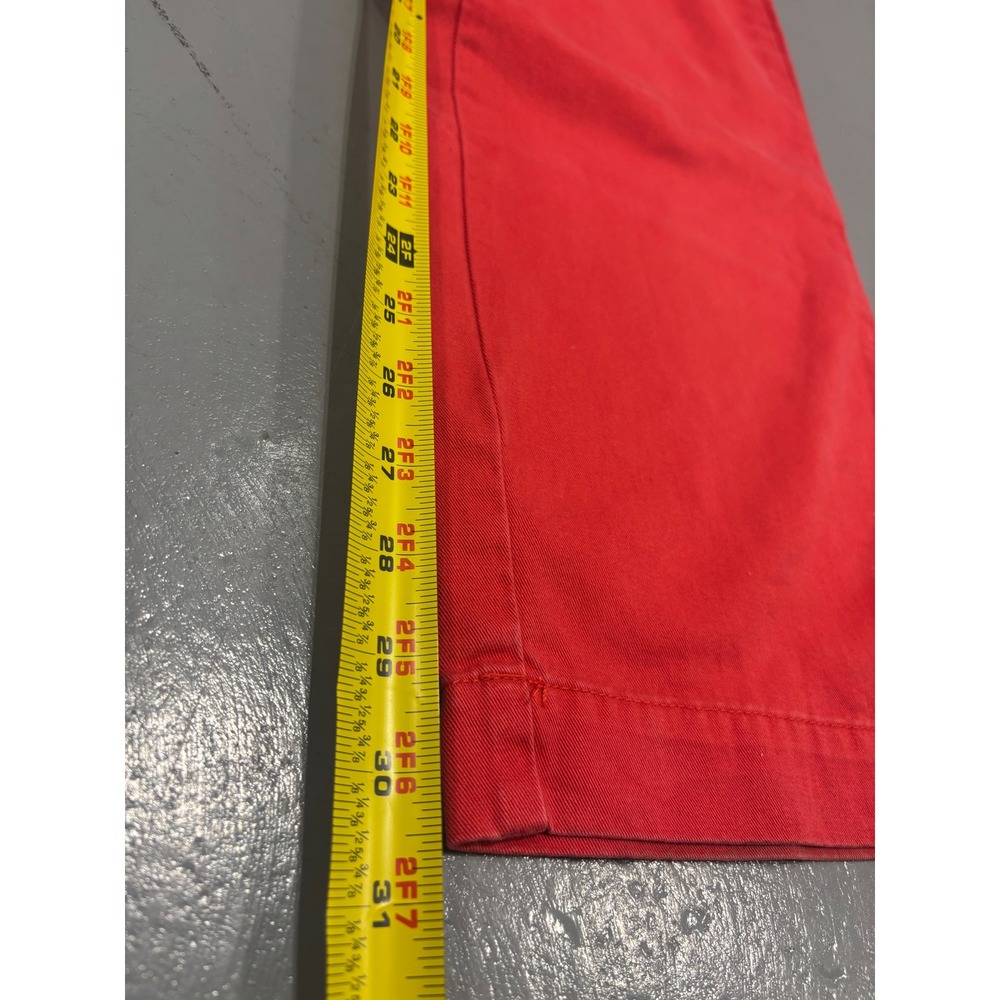 Polo Ralph Lauren Mens Red Chino Pants 35x30 Straight Leg 100% Cotton Twill - Picture 6 of 8
